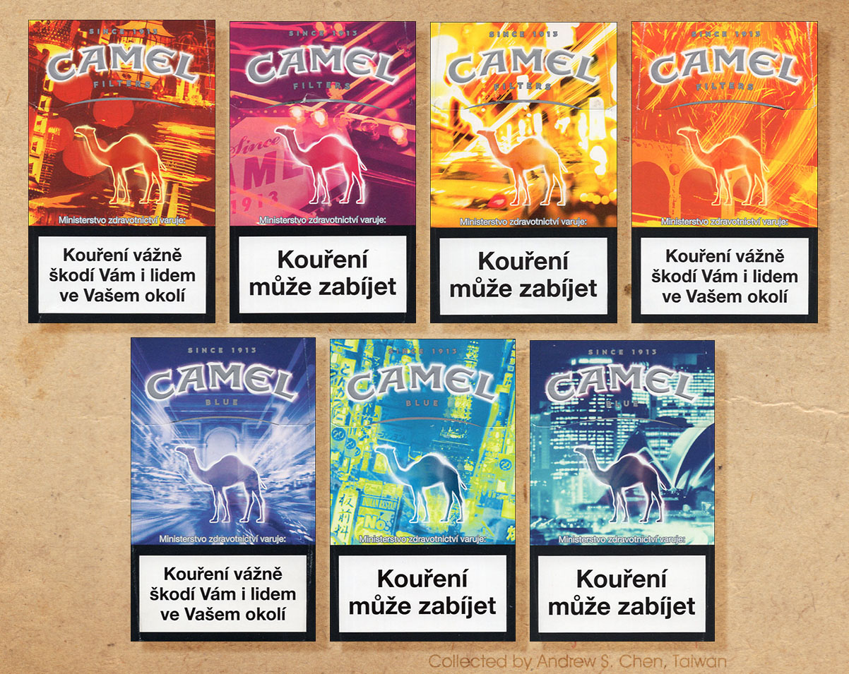 Camel Blue,Filters，2016年捷克販售的"City Colors"駱駝限量版菸盒