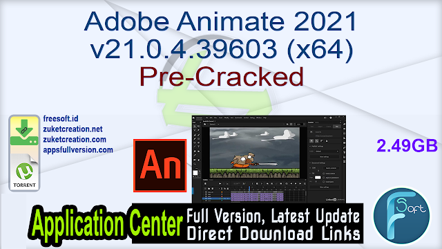 Adobe Animate 2021 v21.0.4.39603 (x64) Pre-Cracked