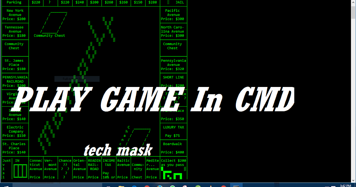 Play game In Cmd Prompt) [Exclusive] Tech Mask