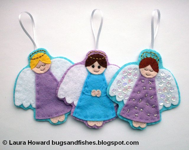 Bugs and Fishes by Lupin: How To: Felt Angel Ornament #