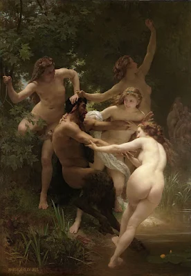 Nymphs and Satyr painting William Adolphe Bouguereau