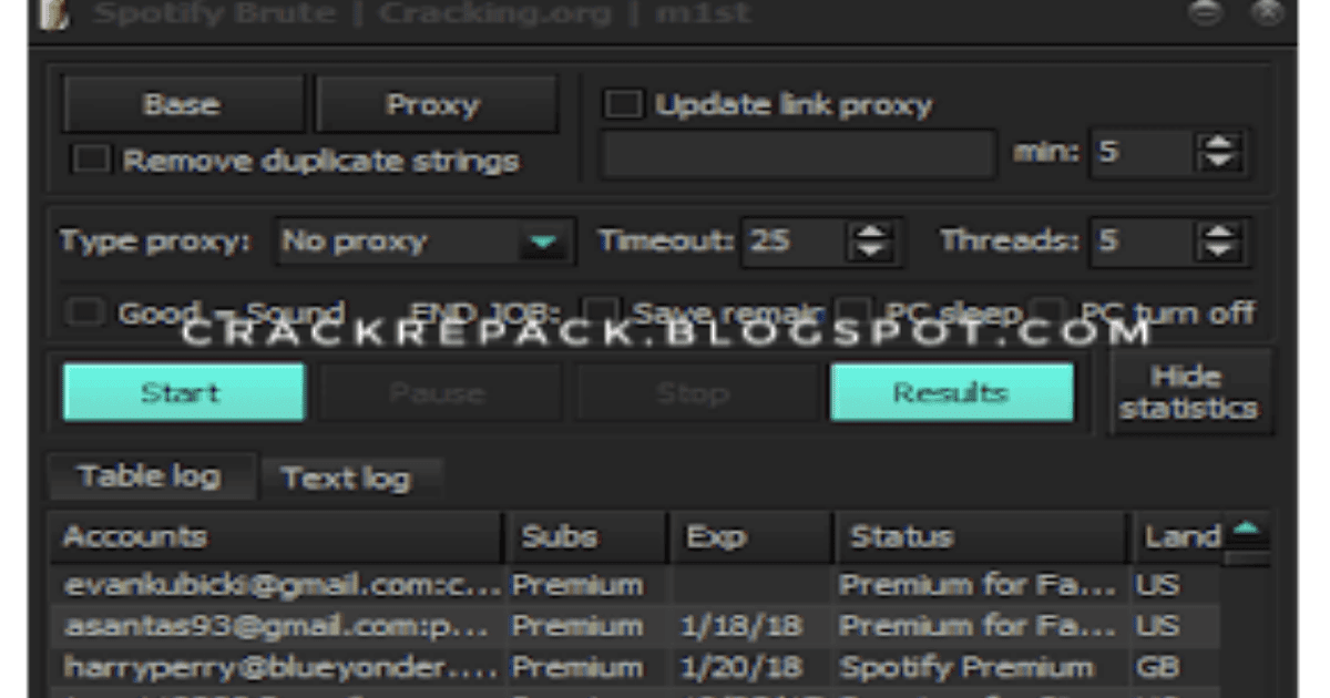 Spotify Checker By M1st [WORKING] | Crack Repack