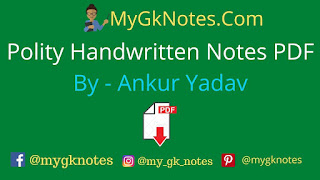 Polity Handwritten Notes PDF By - Ankur Yadav