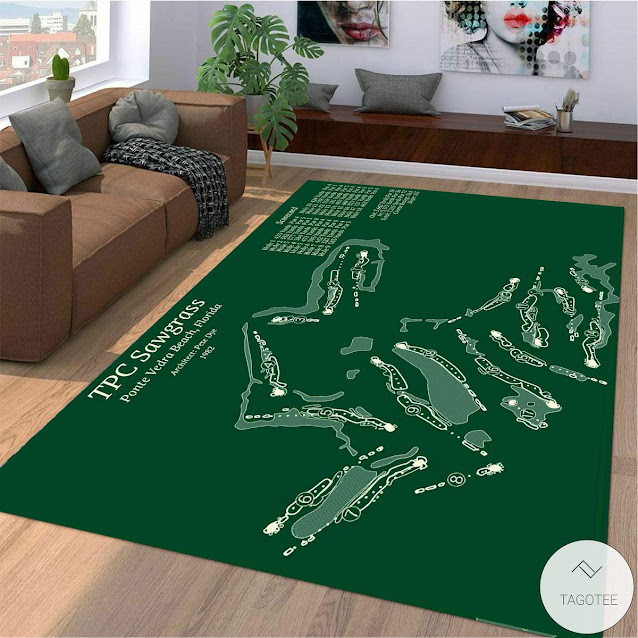 TPC Sawgrass Course Map Layout Rug