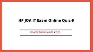 HP JOA IT Exam Online Quiz-9
