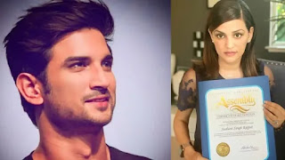 Sushant Singh Rajput And Sisiter Shweta Singh Kirti California Assembly Honored Sushant Singh Rajput For Contribution to cinema and Society