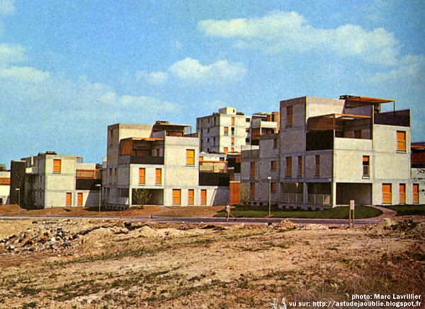 Boussy Saint Antoine - Val d'Yerres - Quartier de la Nérac  Architecte: Jacques Bardet  Construction: 1963 - 1968