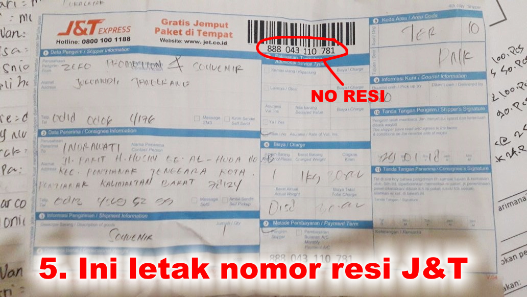 Cara Mengetahui Nomor Resi Jne Tiki Wahana Pos Indonesia J T