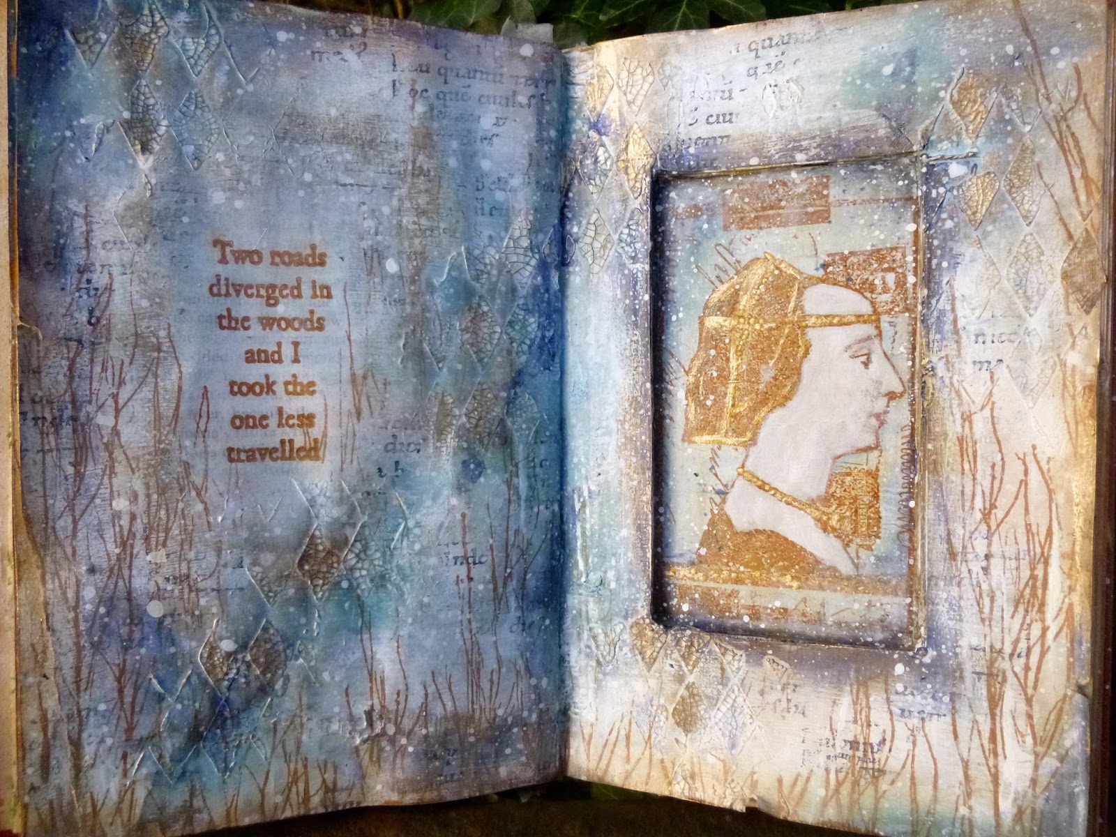 Words and Pictures Head in a book...