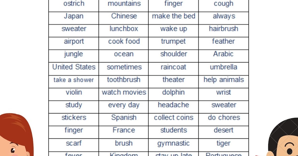 Vocabulary 4th grade