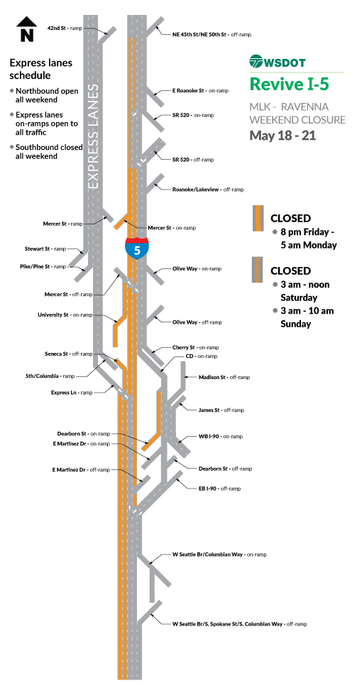 Shoreline Area News Work on I5 this weekend promises to delay
