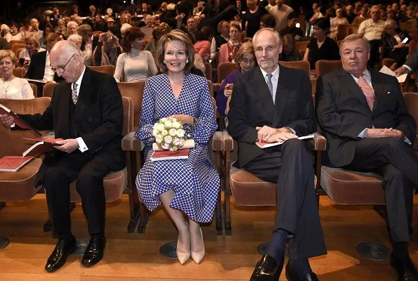 Queen Mathilde attended the first session of the first round of 2019 Queen Elisabeth Violin Competition at Flagey