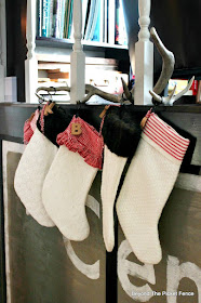 stockings, Christmas decor, 12 days of christmas, DIY, Sewing stockings, winter woodland,http://bec4-beyondthepicketfence.blogspot.com/2015/12/12-days-of-christmas-day-10-how-to.html 