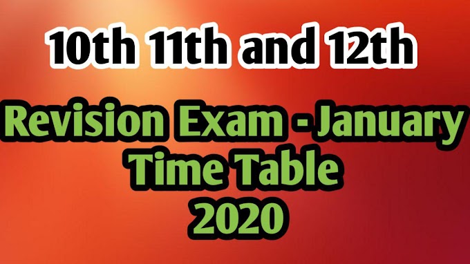 REVISION EXAM TIME TABLE – JANUARY 2020