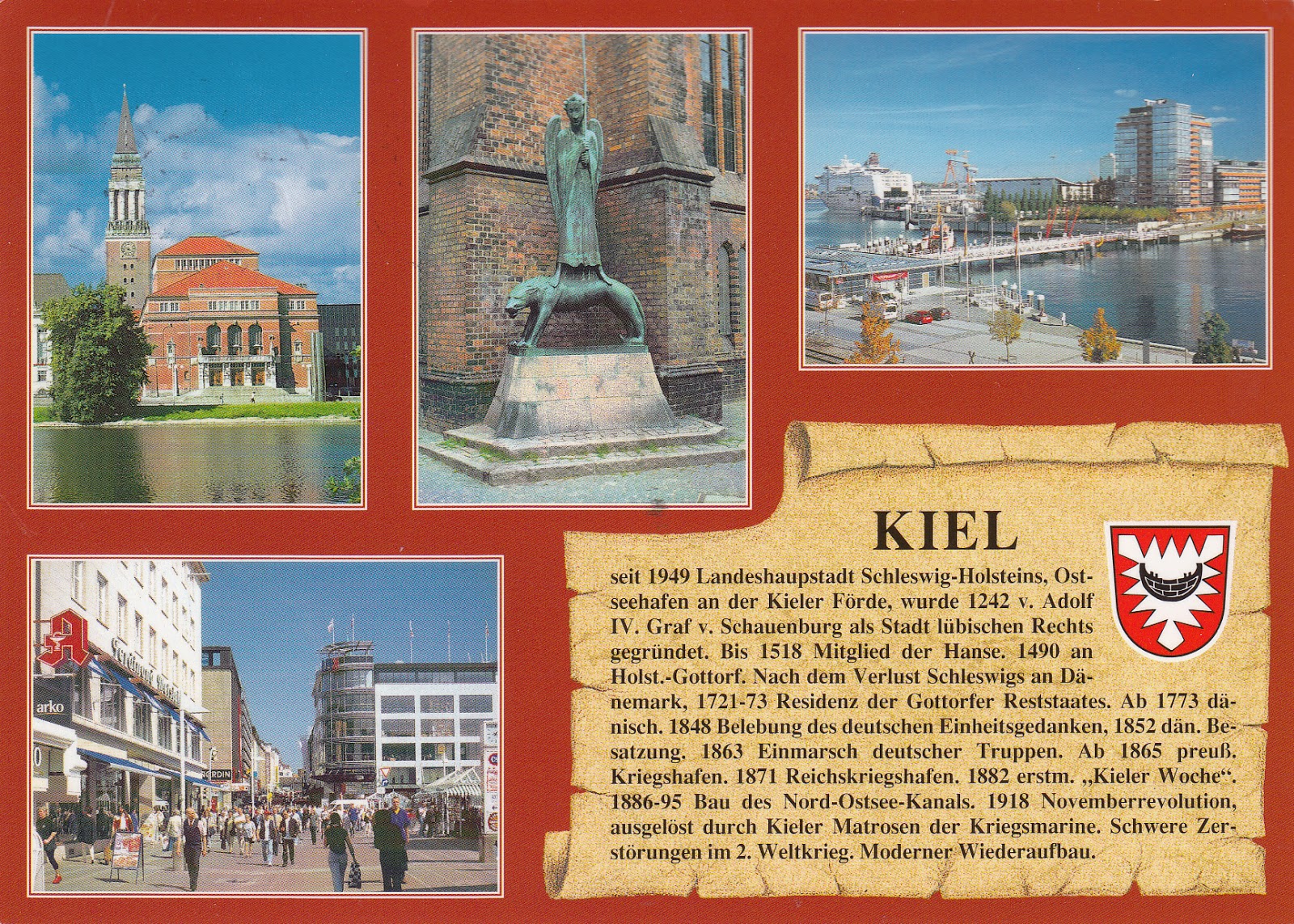 My postcard and stamp week: Germany: History of Kiel
