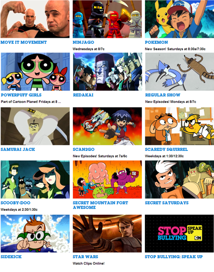 Childhood Memory---Cartoon Network: Show list
