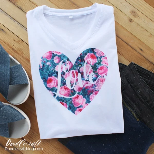 Cricut Infusible Ink Valentine Love Heart Shirt DIY