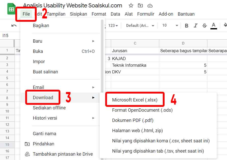 Export Google Forms Data to Excel