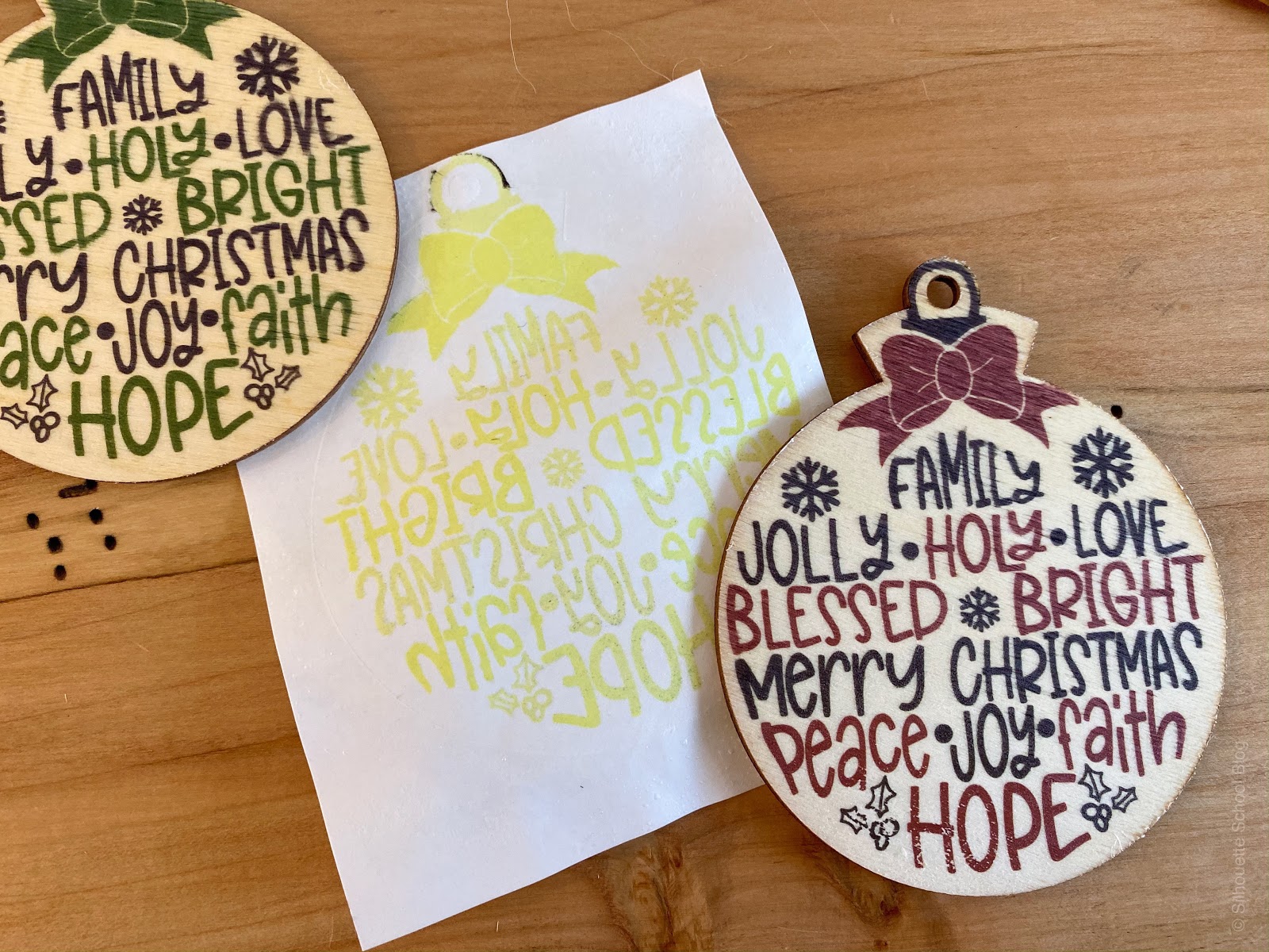 Free Silhouette Wood Ornament Template Cut File Silhouette School