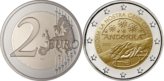 Andorra 2 euro 2021 - Let's take care of our elders
