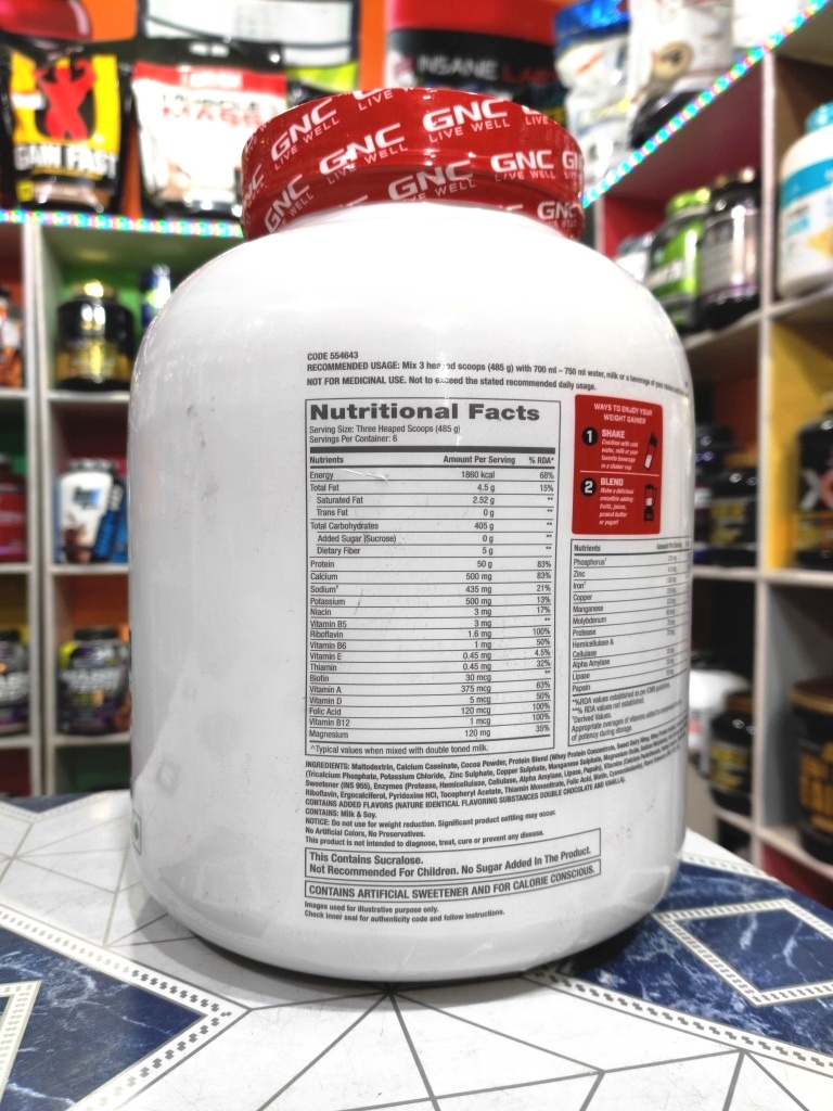 GNC Pro Performance Weight Gainer 6.6 lbs, 3 kg NCR Food Supplements
