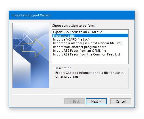 Exportar calendario de Outlook en archivo CSV