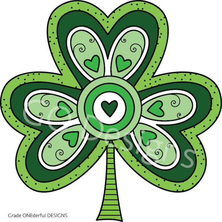 Free Shamrock Coloring Page | Grade Onederful