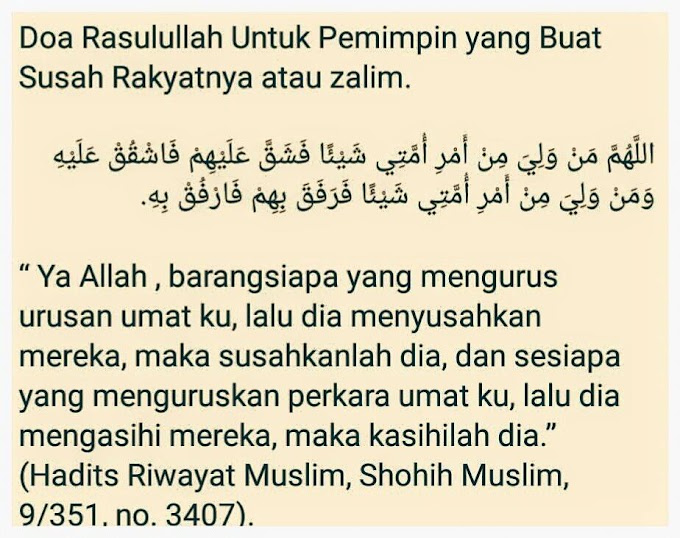 Doa Untuk Pemimpin Yang Menzalimi Rakyat