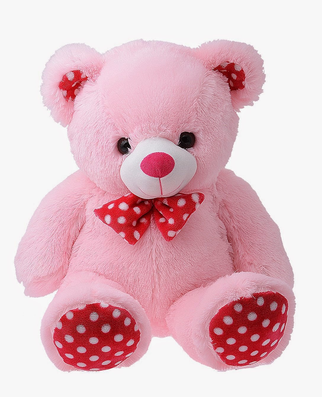 Dimpy Stuff Polka Super Soft Bear, Pink (65cm) Price Rs499