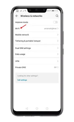 ketuk pada 'WiFi' ketuk pada 'WiFi'