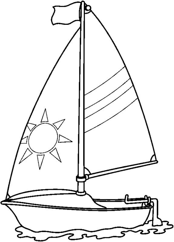 sail boat coloring pages - photo #29