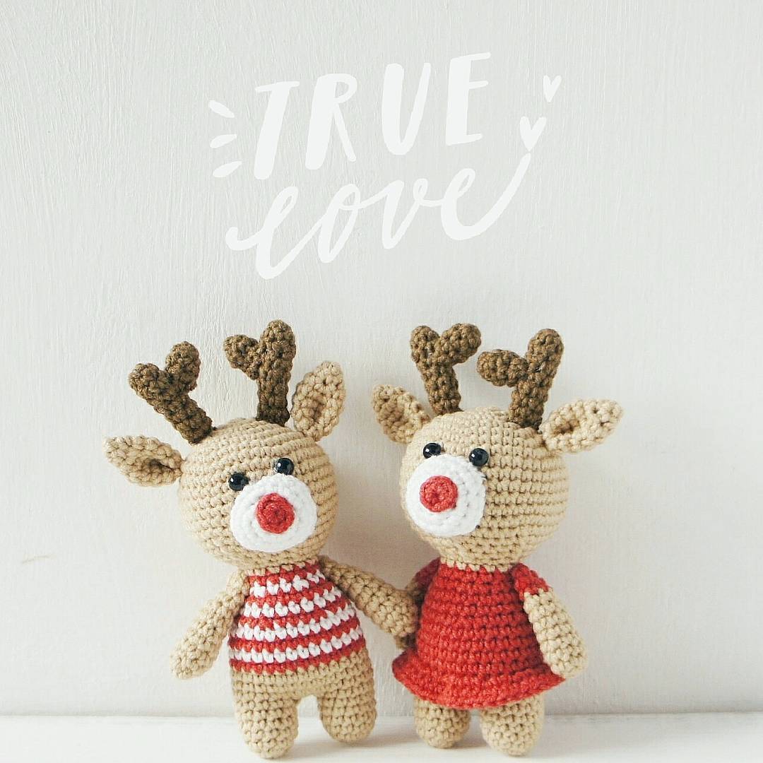 Crochet reindeer amigurumi