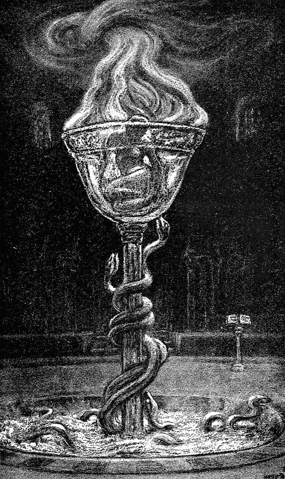 Elihu Vedder Elihu Vedder art, poison in a glass