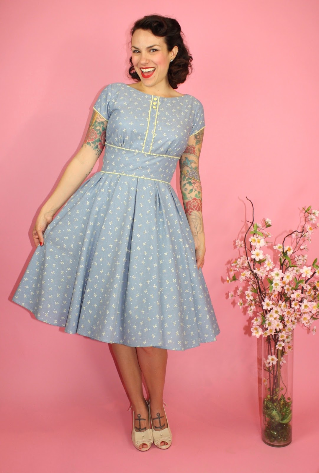 Gertie's New Blog for Better Sewing: Chambray Bow Day Dress