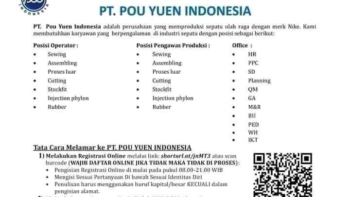 Lowongan Kerja Pt Pou Yuen Indonesia Pyi Cianjur Agustus 2021 Lowongan Kerja Pt Pou Yuen Indonesia Pyi Cianjur Agustus 2021