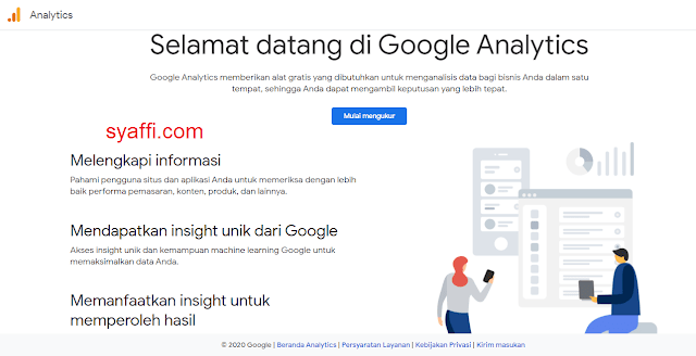 2. Selamat datang di Google Analytics