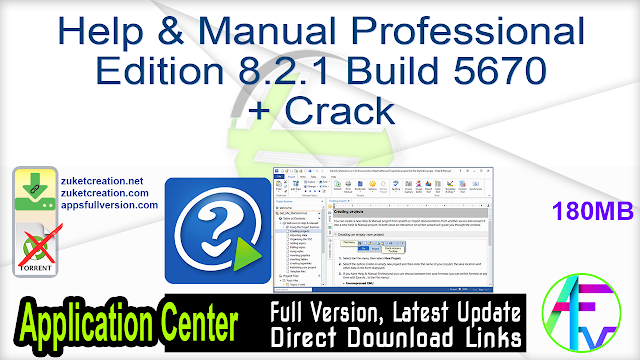 Help & Manual Professional Edition 8.2.1 Build 5670 + Crack