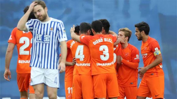 El Málaga mete en crisis a la Real Sociedad (0-2)