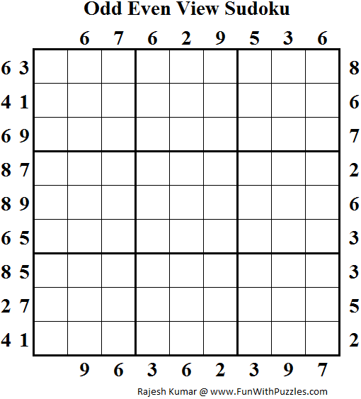 Odd Even View Sudoku (Daily Sudoku League #116)