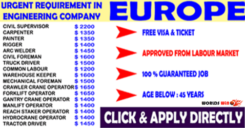 Company Hiring In Europe Submit Now Worldswin Jobs Apply And Travel Destinations