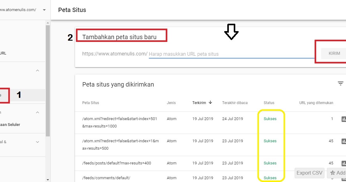 Cara membuat peta situs blogspot