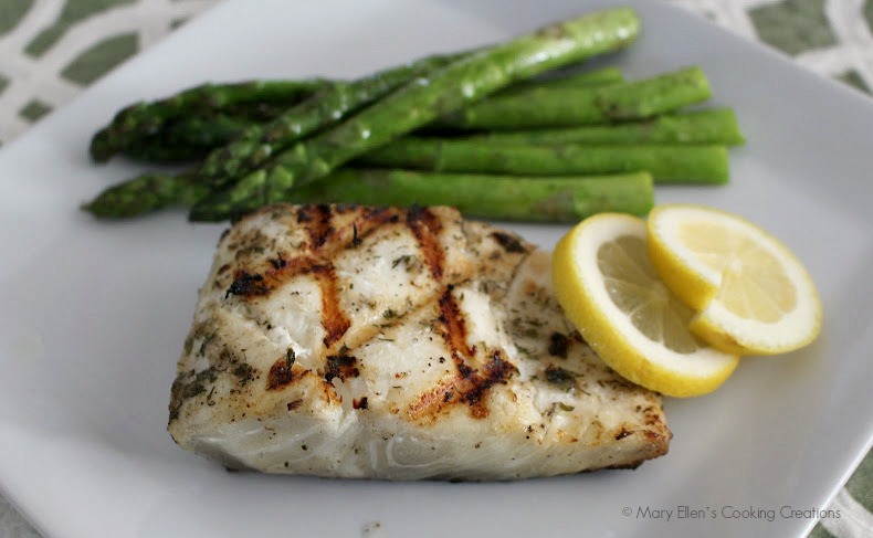 Mary Ellen's Cooking Creations: Grilled Halibut with Lemon-Herb Butter