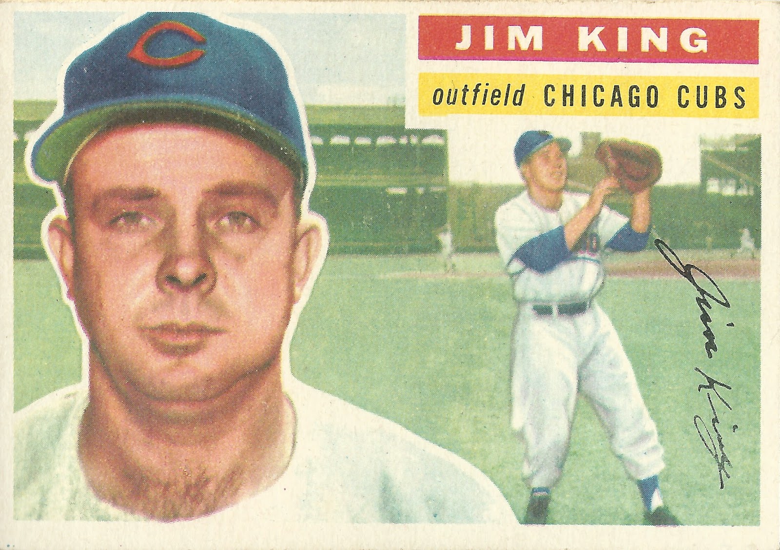1956 Topps 74 Jim King Chicago Cubs