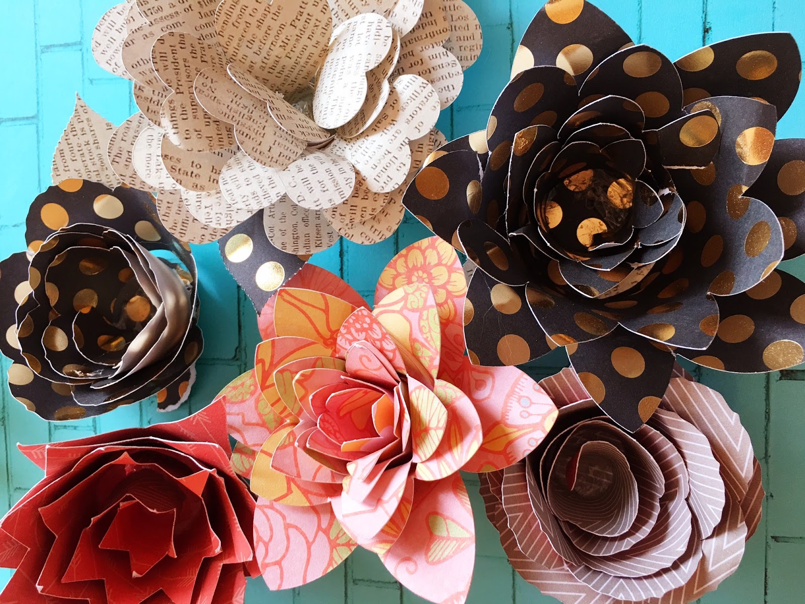 Four Free Rolled Paper Flower Silhouette Design Files Silhouette School