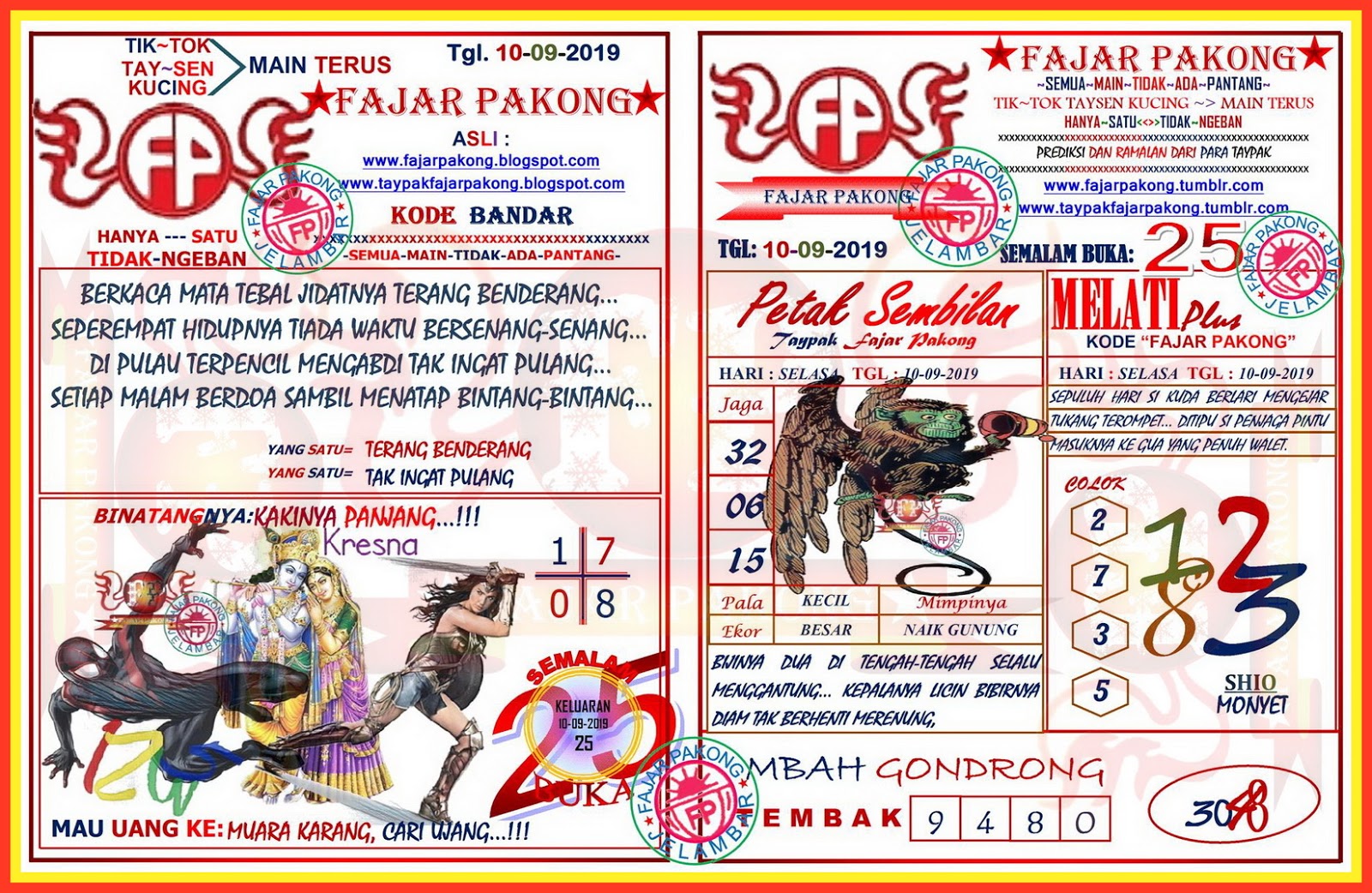 Tay Pak Fajar Pakong Lama September 2019