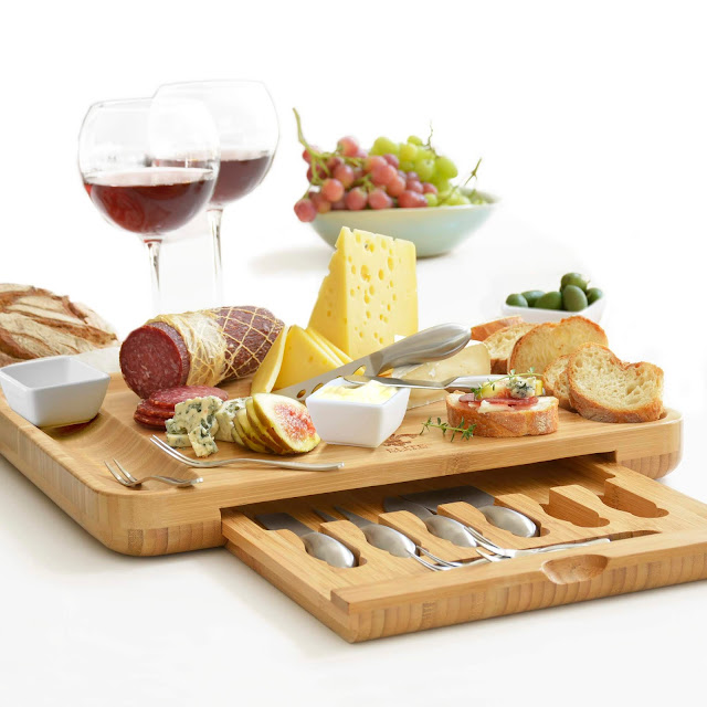 Westman Reviews This Deluxe Cheese Board With Knives Gift Set is