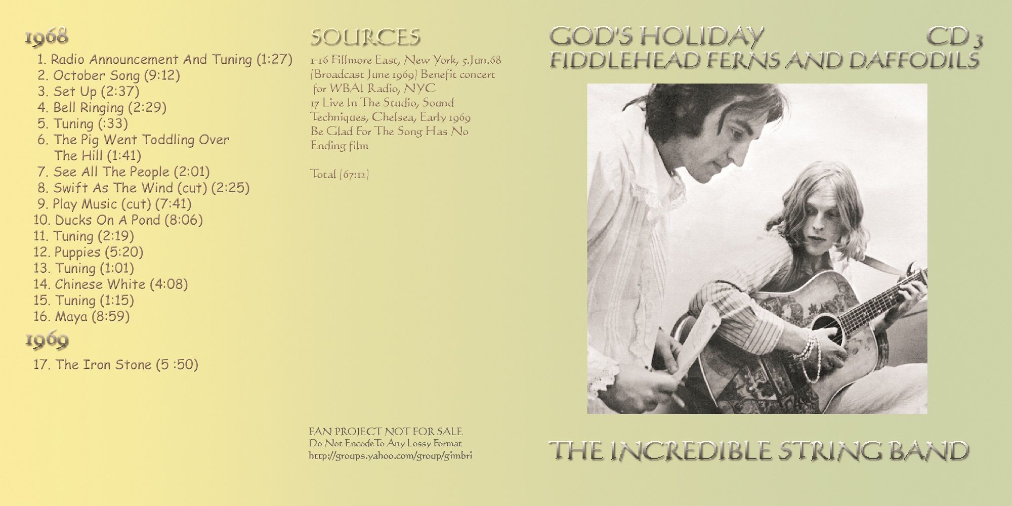 T.U.B.E. Incredible String Band God's Holiday (STU/FLAC) 16 CD's