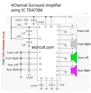Making Surround Amplifier TDA7386 4 Channel - Electronic ... bose acoustimass 6 wiring diagram 