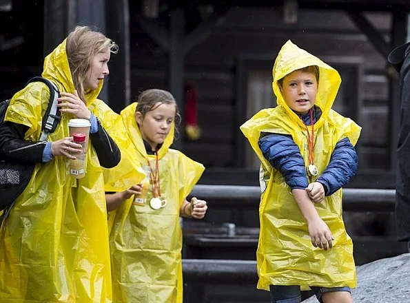 Crown Prince Frederik, Crown Princess Mary, Prince Christian, Princess Isabella, Prince Vincent and Princess Josephine visited Legoland. Style royal princess mary wore dress