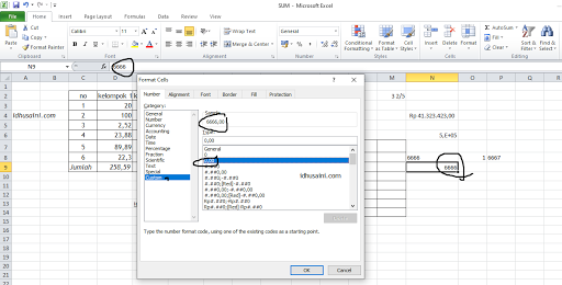 Fungsi Menu Number Pada Excel Husaini Blog Fungsi Menu Number Pada Excel Husaini Blog
